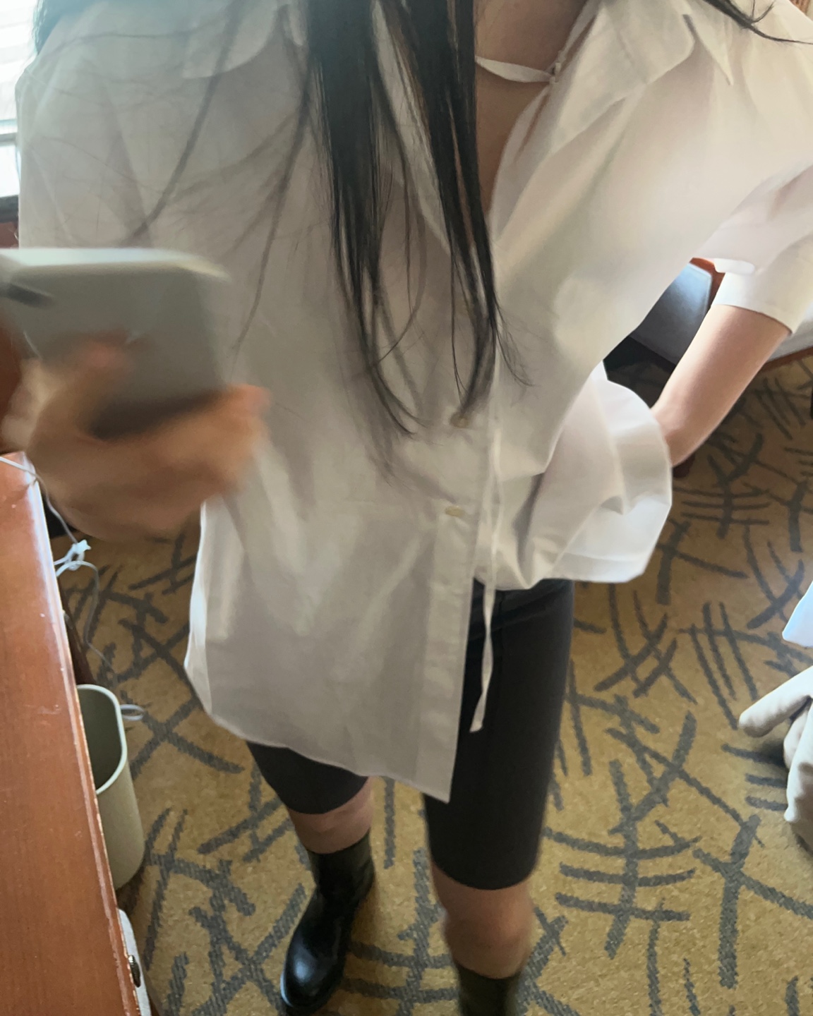 2TYPEベルトネックボクシーシャツ | 詳細画像4