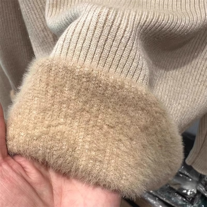 エコファー裏地ハーフネックリブニット | 詳細画像3