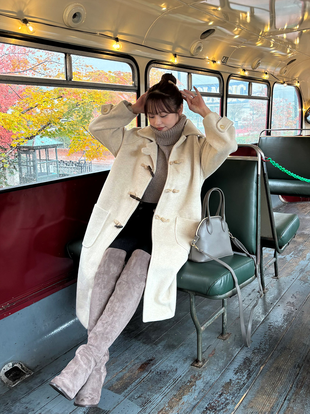 希少カラー•完売品【ロング丈／トグルボタン（レザー紐）】イエナ／ダッフルコート 希少カラー•完売品【ロング丈／トグルボタン（レザー紐