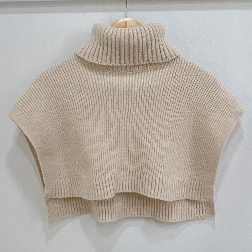 ショール風タートルネックニットベスト | 詳細画像25