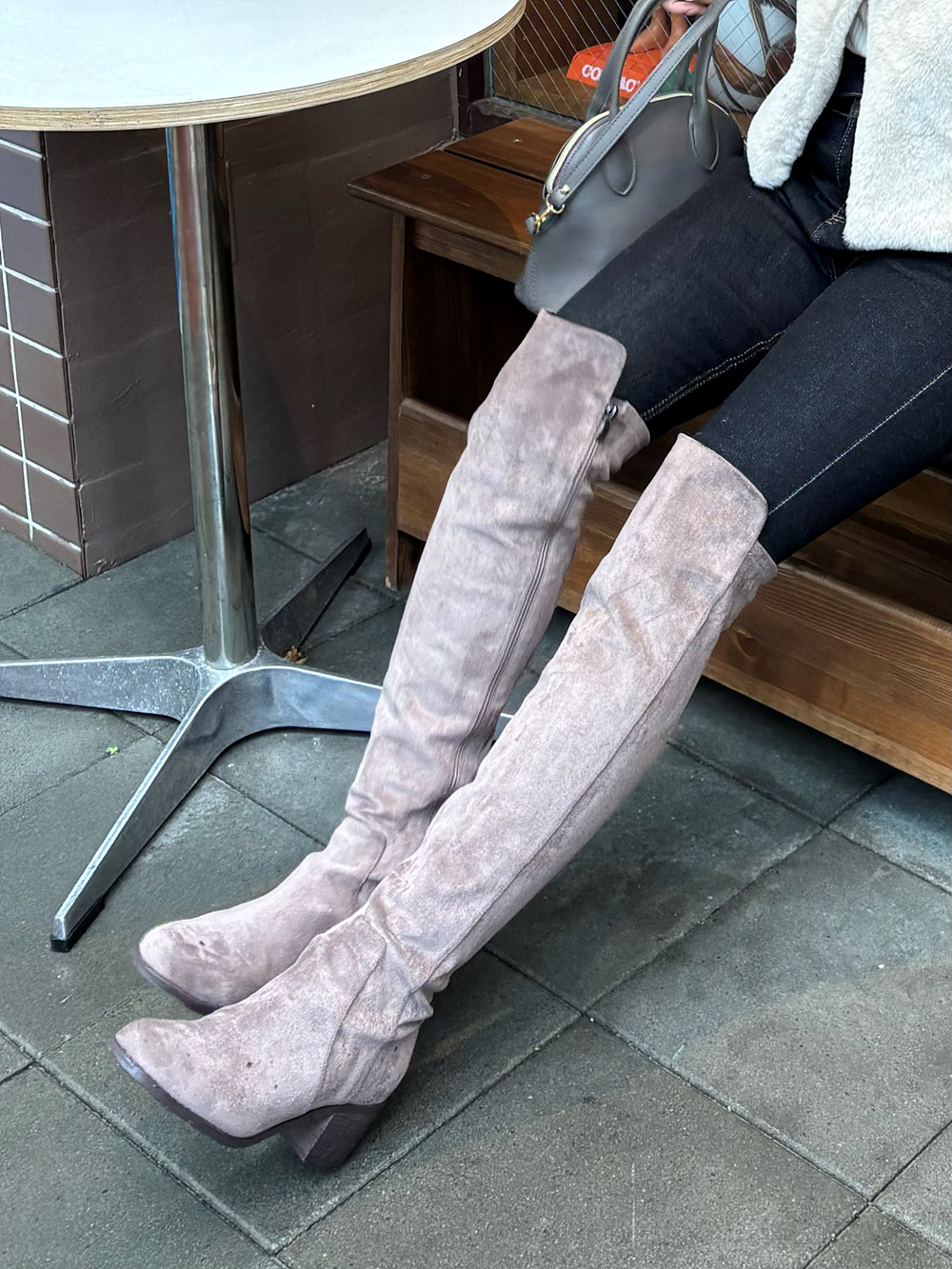スエード風スリムニーハイブーツ | 詳細画像9