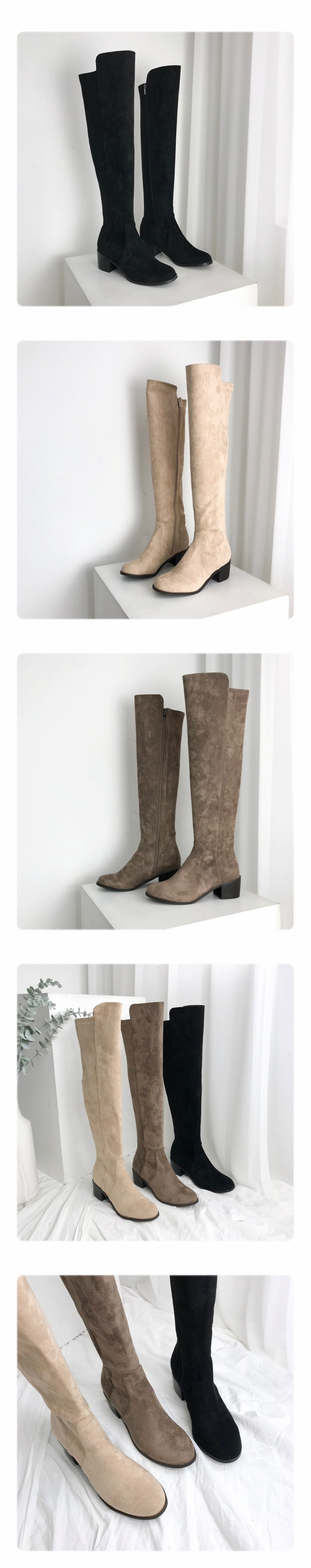 スエード風スリムニーハイブーツ | 詳細画像23