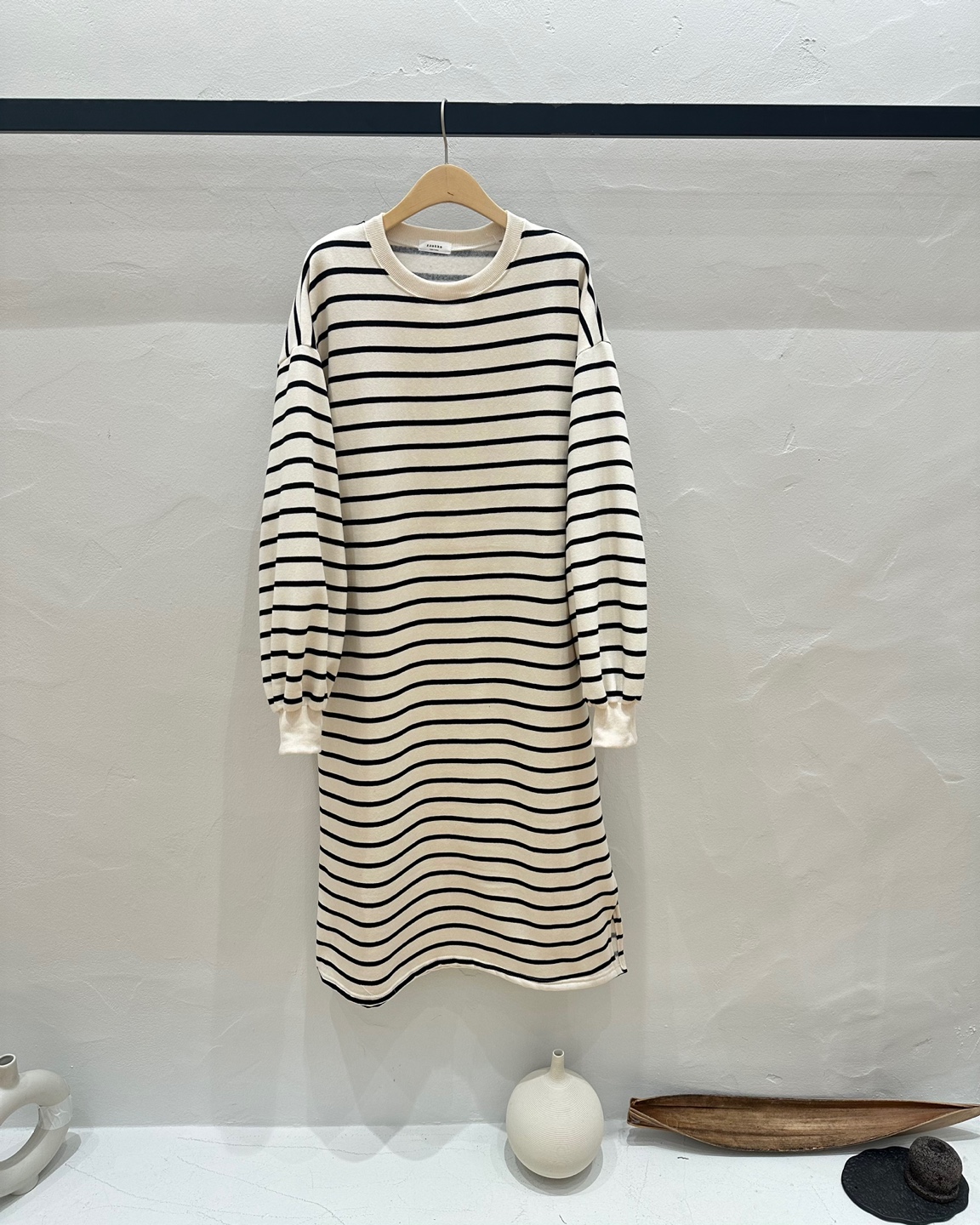 裏起毛ボーダースリットスウェットワンピース | 詳細画像16