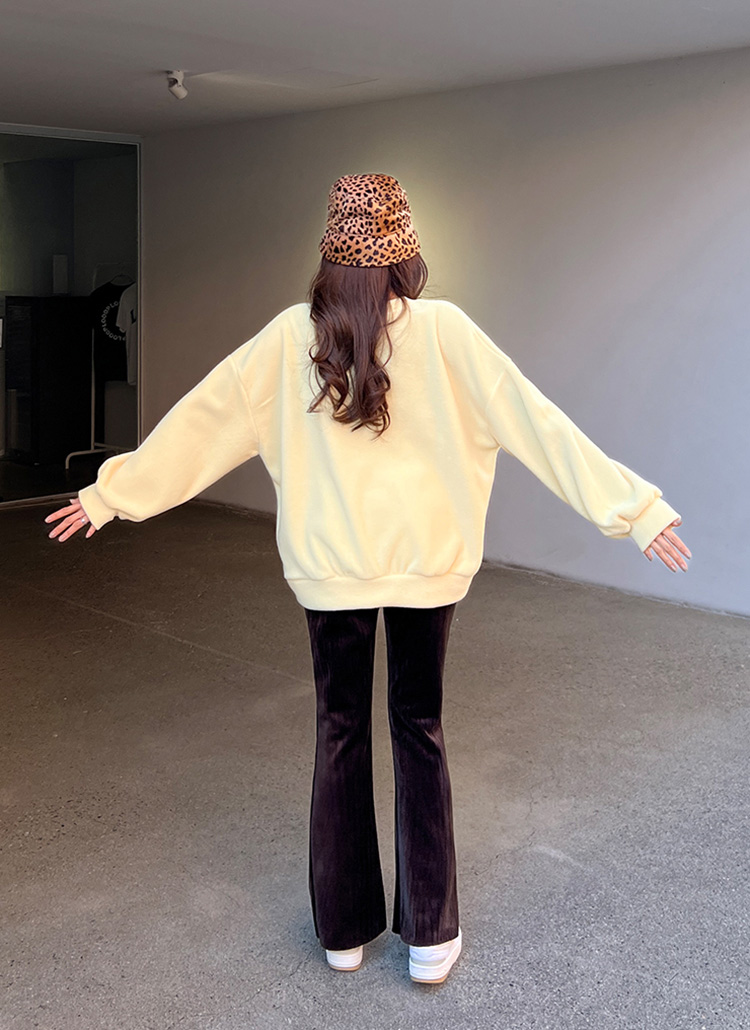 裏起毛イージーコーデュロイフレアパンツ | レディースファッション