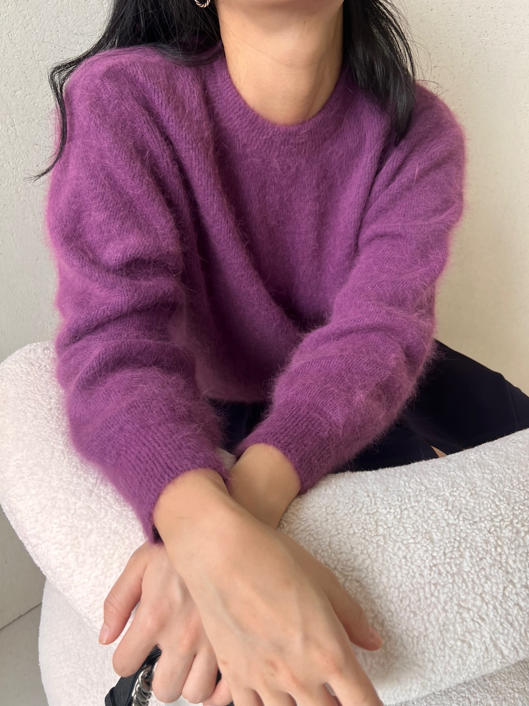 アンゴラ混モックネックニット | 詳細画像10