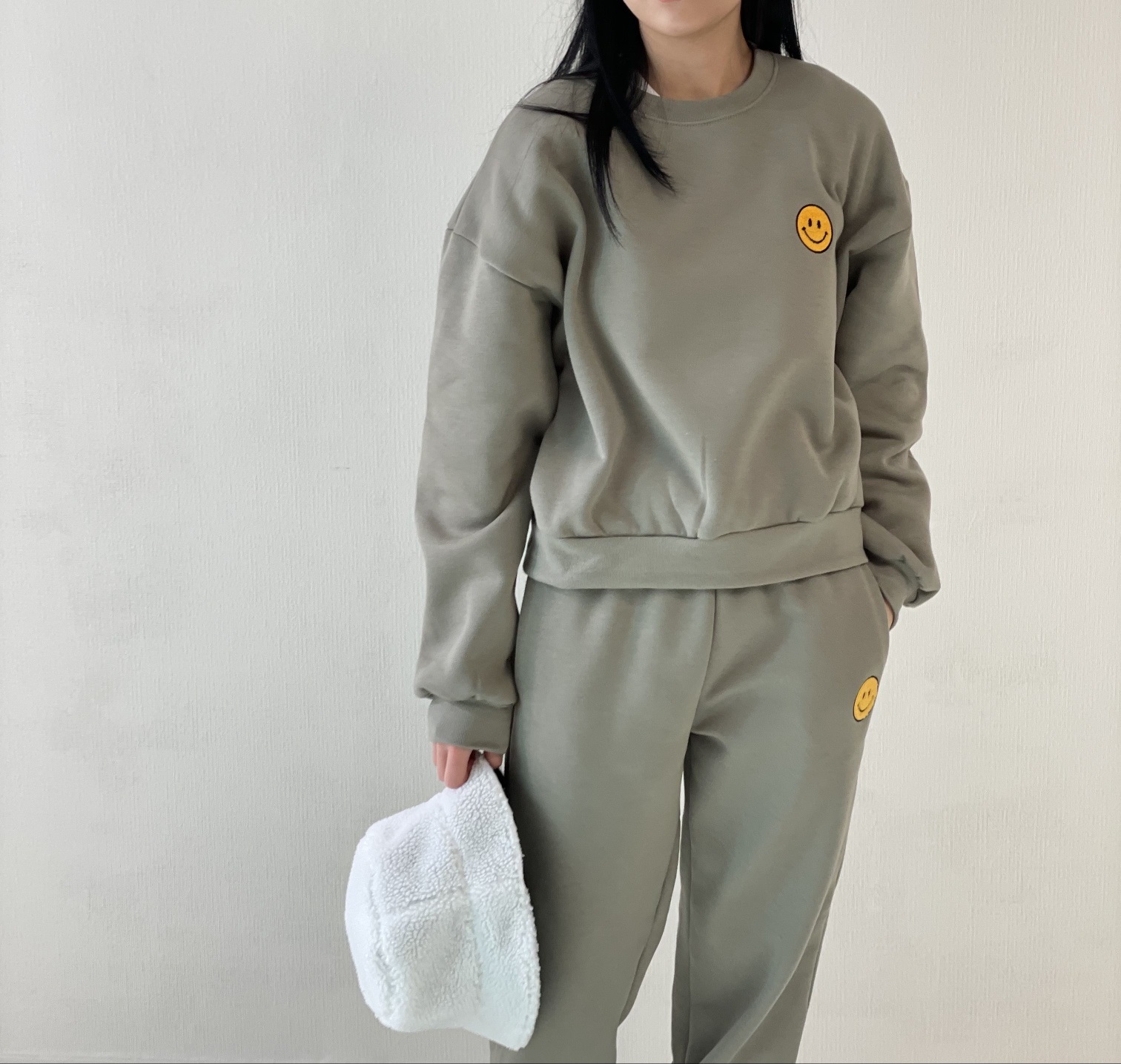 裏起毛スマイルスウェット&ジョガーパンツSET | 詳細画像4