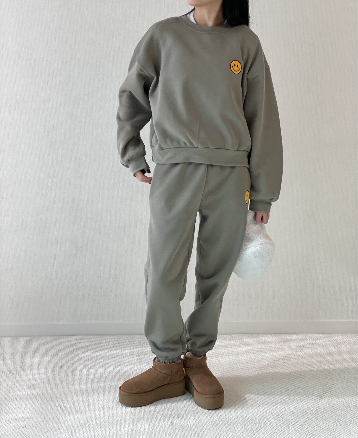 裏起毛スマイルスウェット&ジョガーパンツSET | 詳細画像5