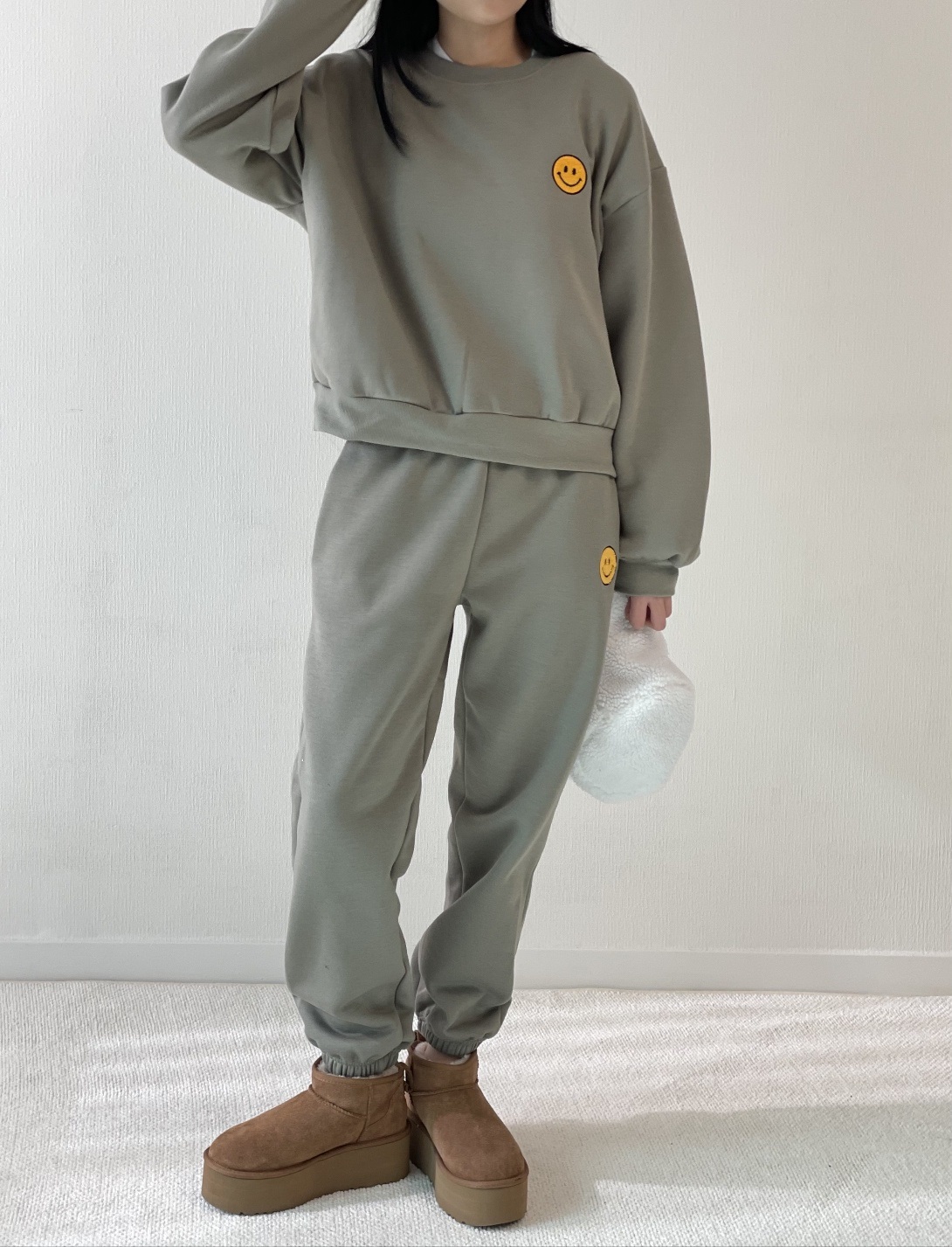 裏起毛スマイルスウェット&ジョガーパンツSET | 詳細画像6