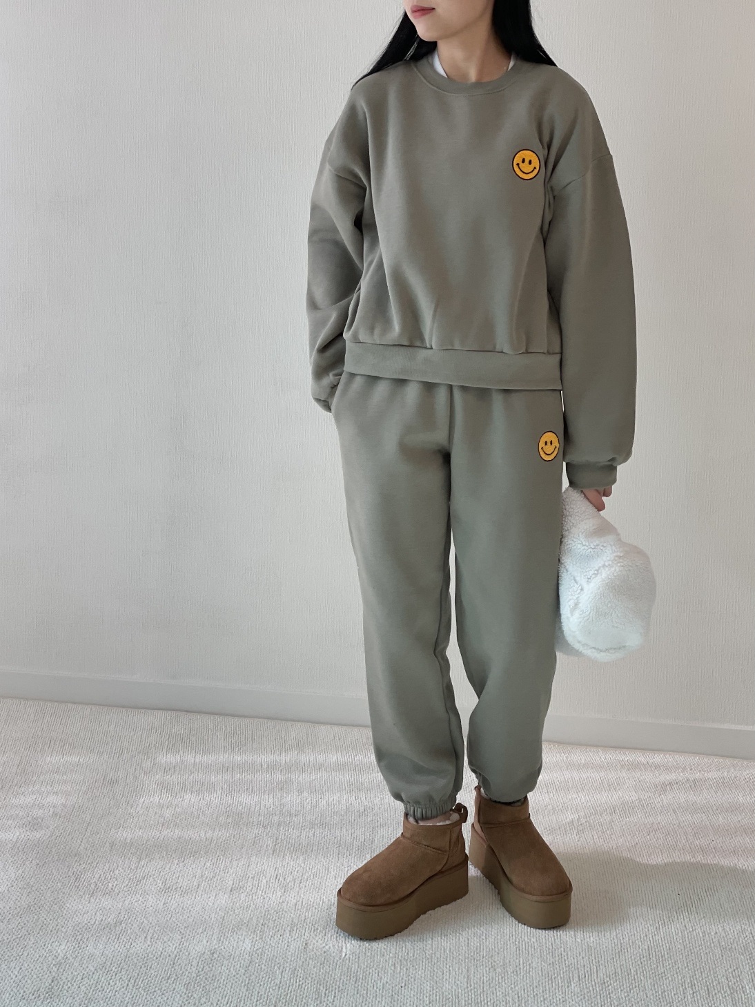 裏起毛スマイルスウェット&ジョガーパンツSET | 詳細画像7