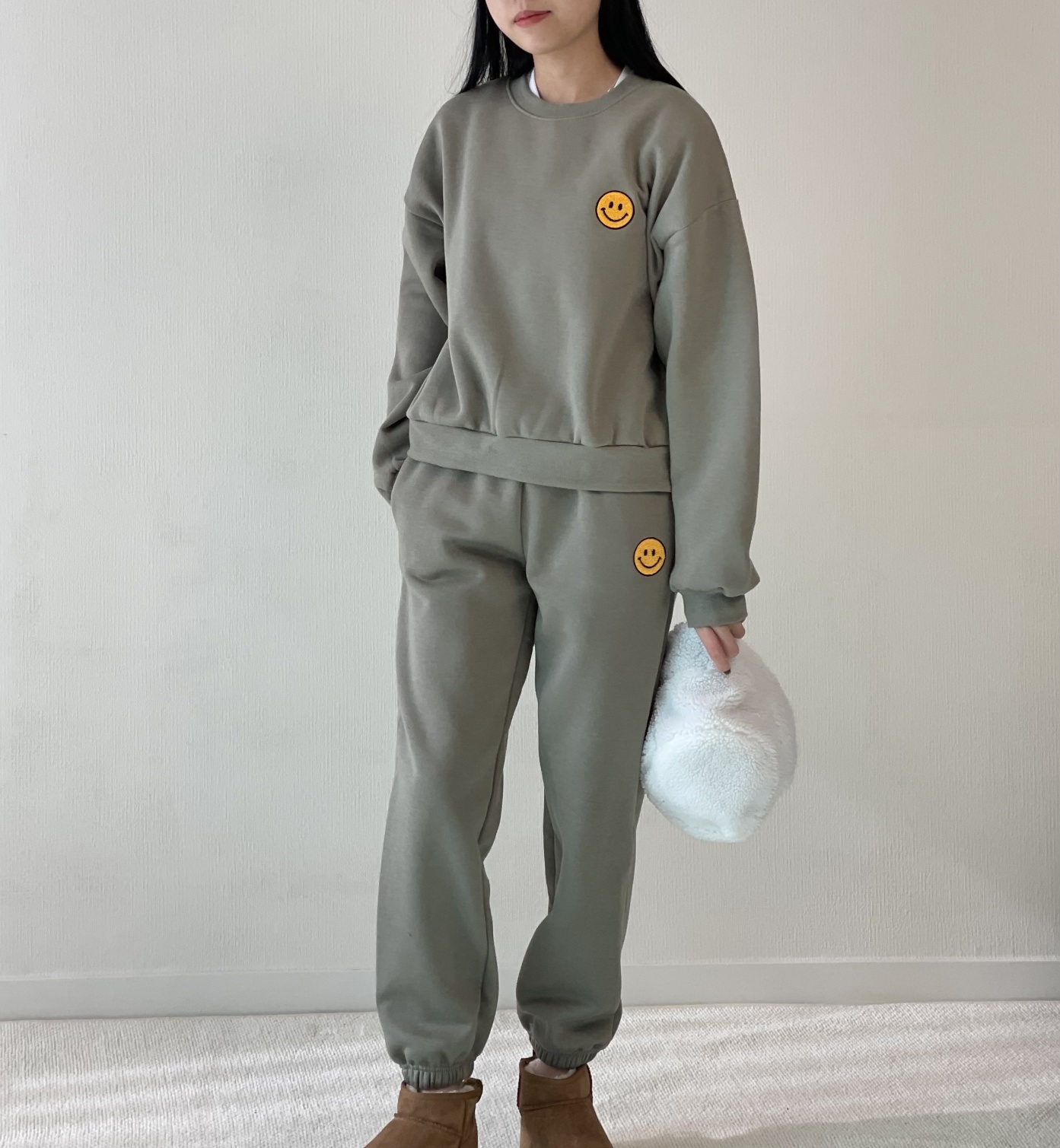 裏起毛スマイルスウェット&ジョガーパンツSET | 詳細画像10