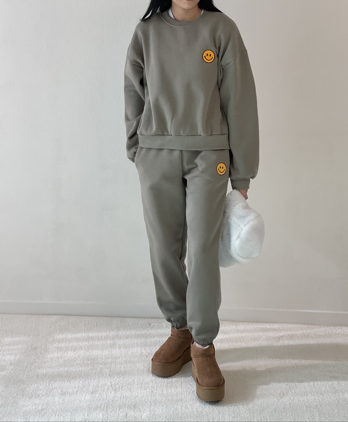 裏起毛スマイルスウェット&ジョガーパンツSET | 詳細画像11