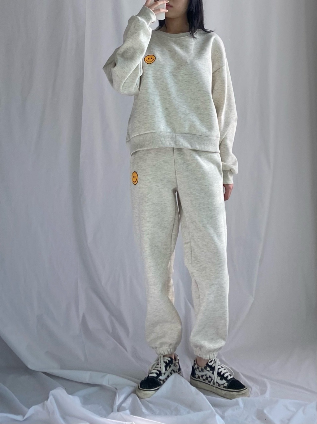 裏起毛スマイルスウェット&ジョガーパンツSET | 詳細画像12