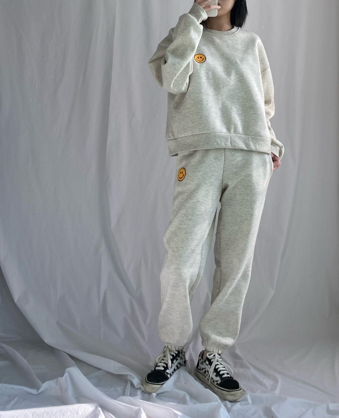 裏起毛スマイルスウェット&ジョガーパンツSET | 詳細画像13