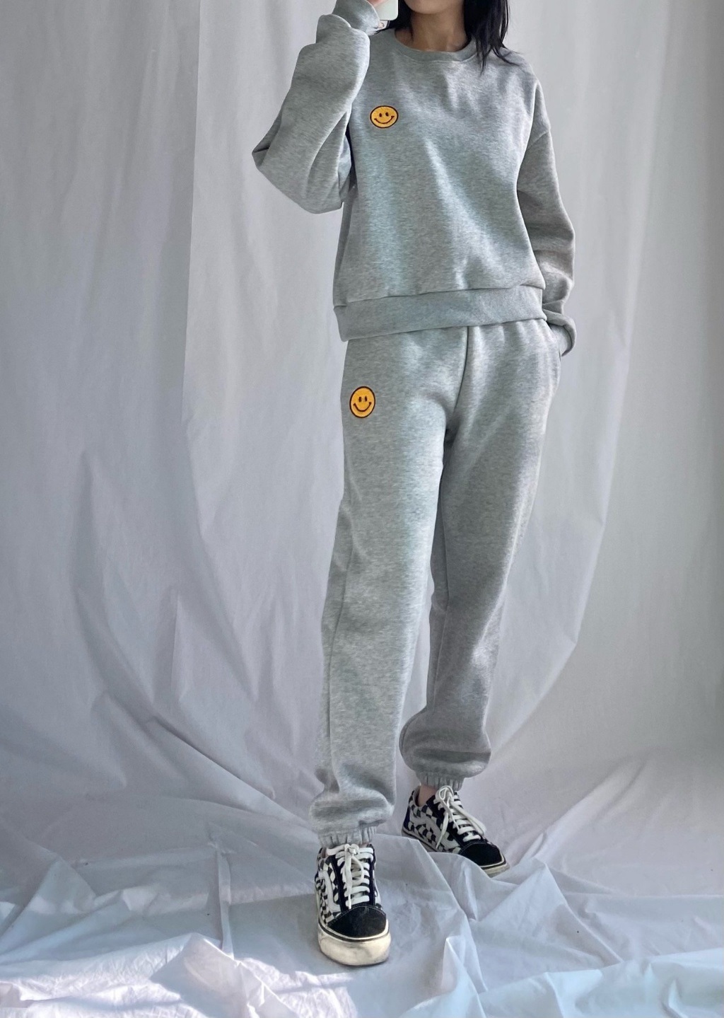 裏起毛スマイルスウェット&ジョガーパンツSET | 詳細画像17
