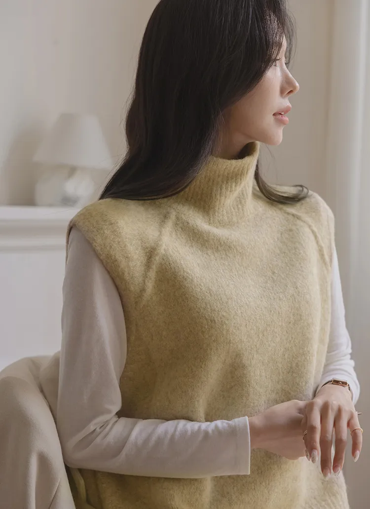 ハイネックスリットニットベスト | ODE | 詳細画像1