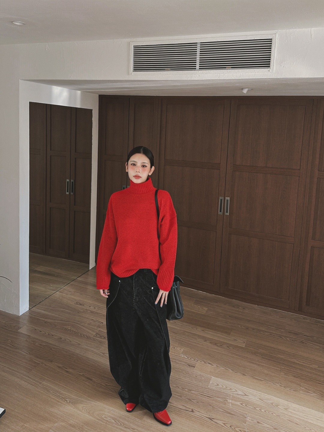 ロールヘムハイネックルーズニット | 詳細画像4