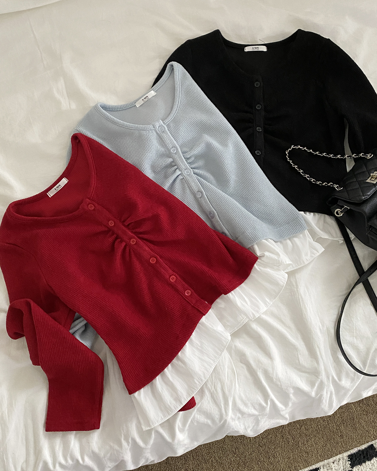 配色フリルヘムリブカーディガン | 詳細画像13