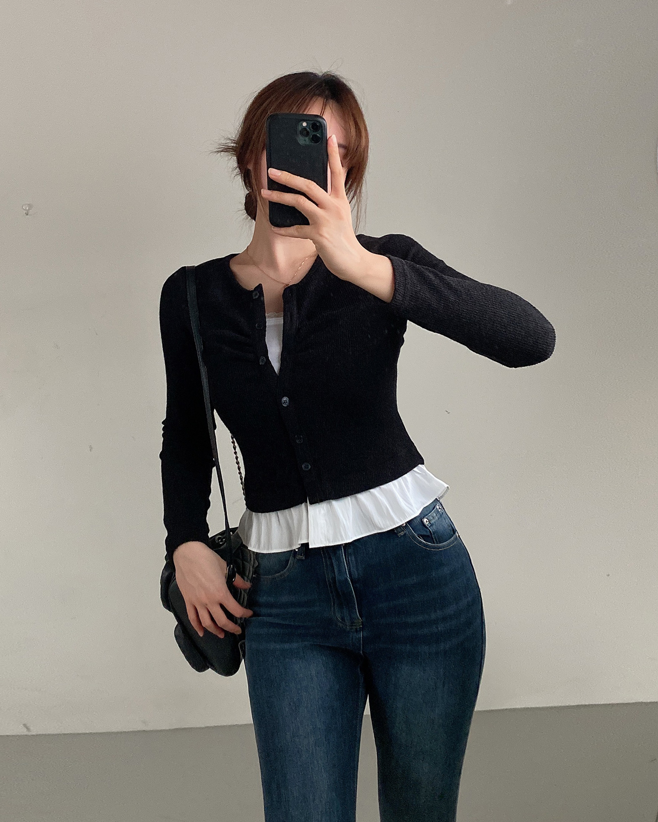 配色フリルヘムリブカーディガン | 詳細画像14