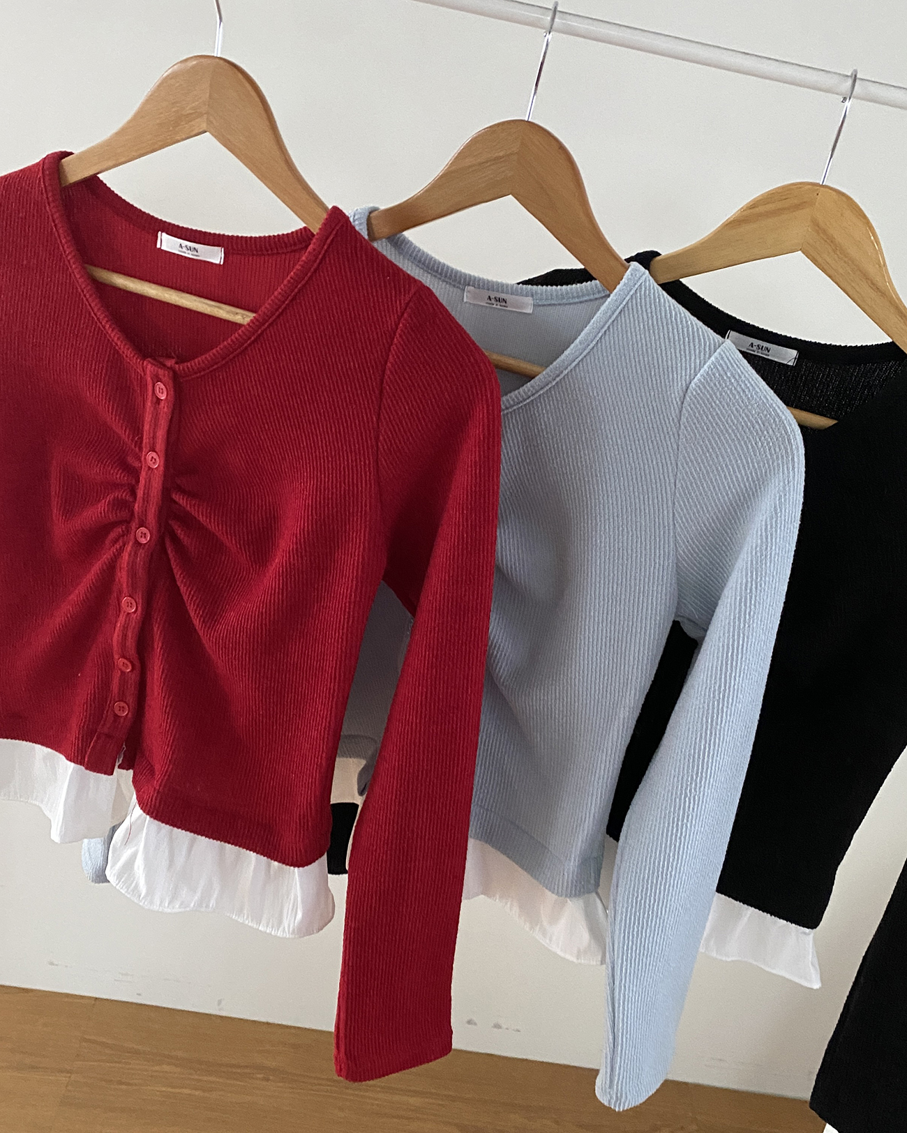 配色フリルヘムリブカーディガン | 詳細画像16