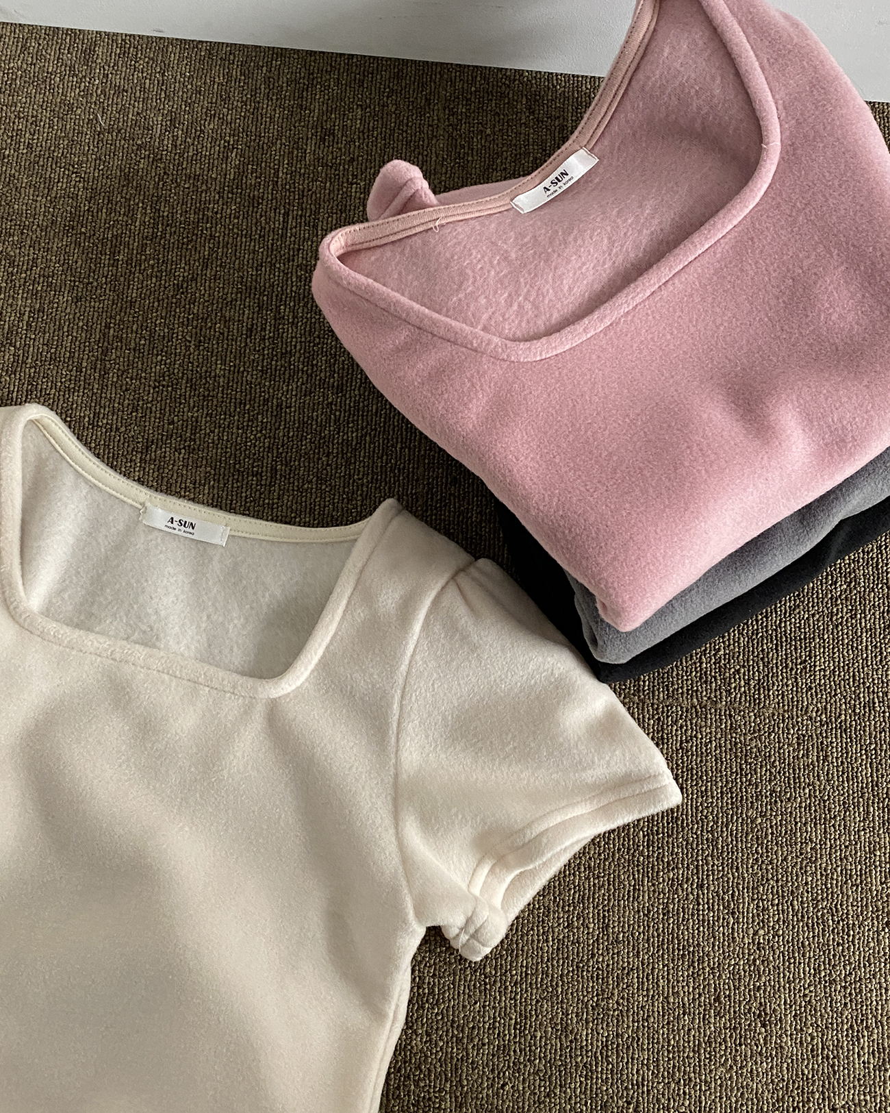 ストラップ付両起毛スクエアパフ半袖Tシャツ | 詳細画像11