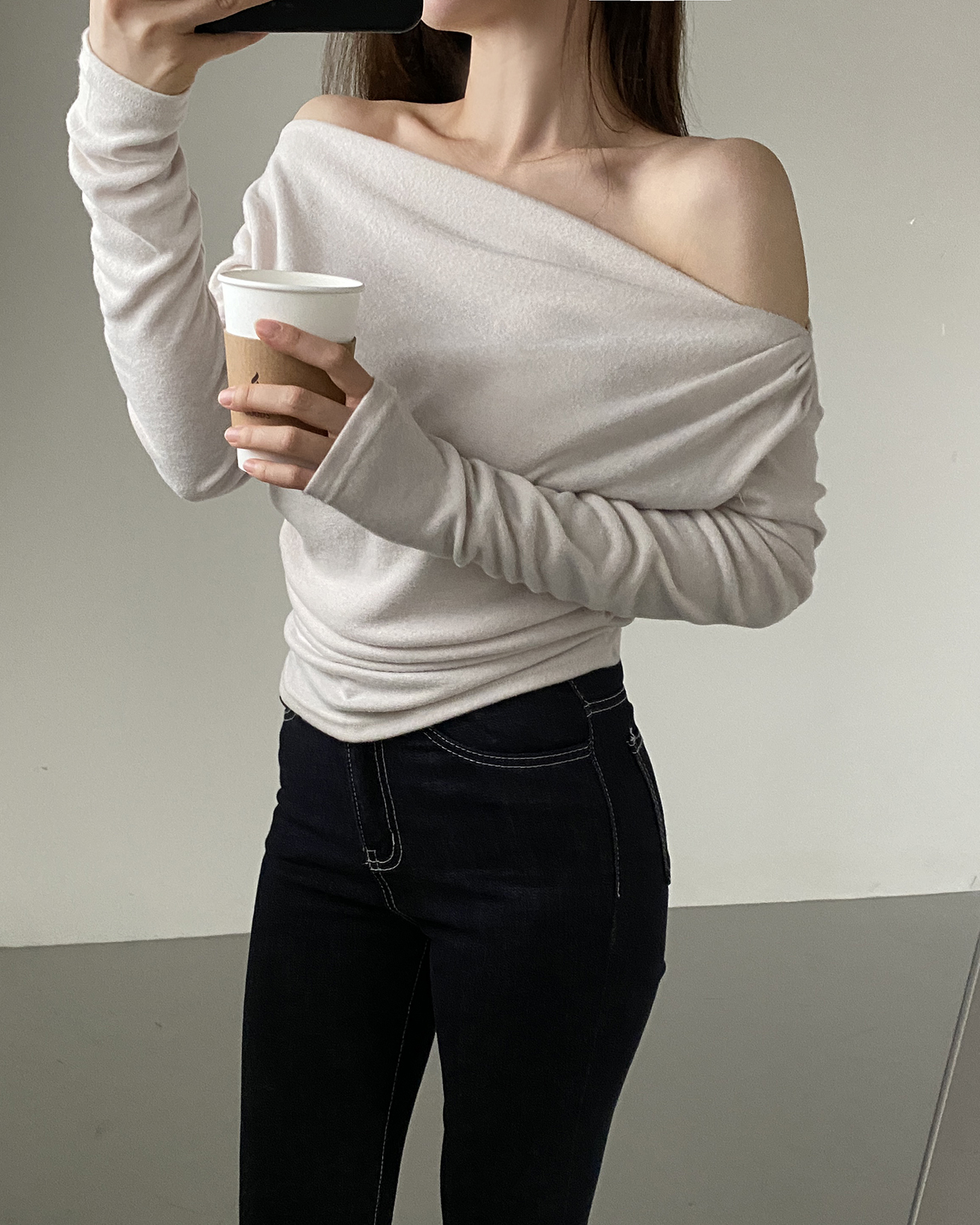 2WAY起毛リボンドレープTシャツ | 詳細画像4