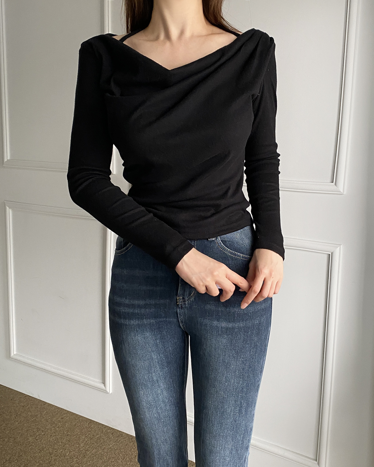 2WAY起毛リボンドレープTシャツ | 詳細画像6