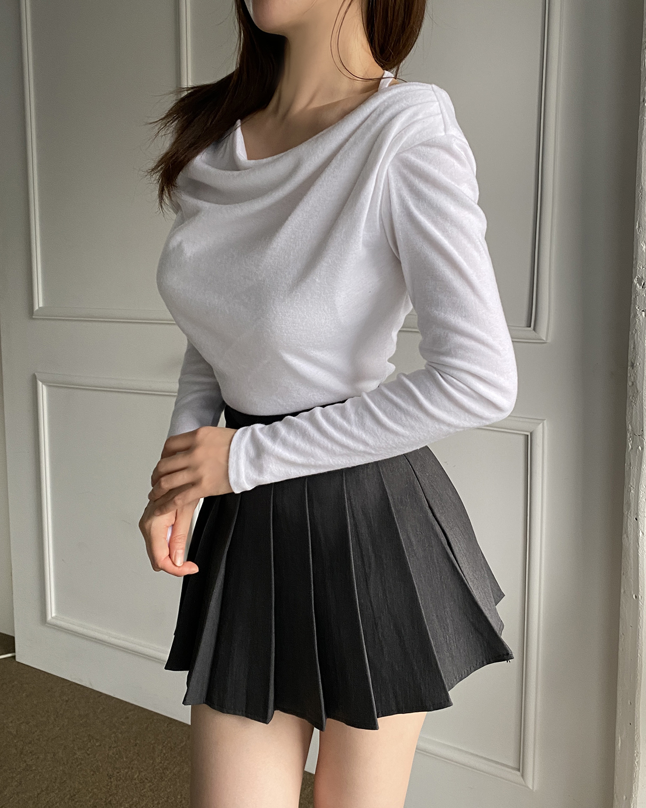 2WAY起毛リボンドレープTシャツ | 詳細画像9