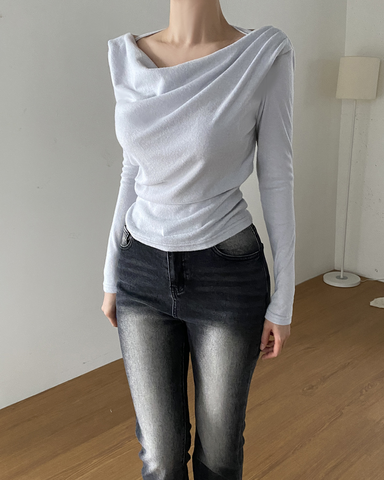 2WAY起毛リボンドレープTシャツ | 詳細画像11