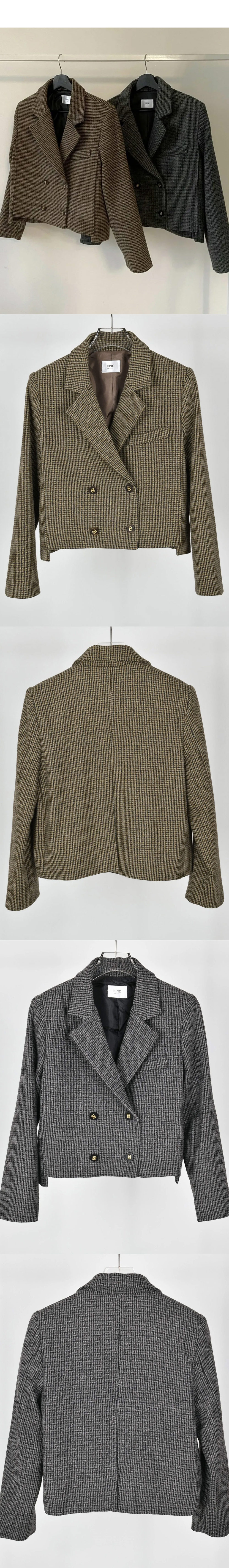 ウール混クロップドジャケット | 詳細画像14