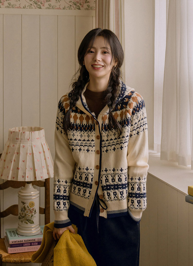ノルディックフードカーディガン | レディースファッション通販 - DHOLIC