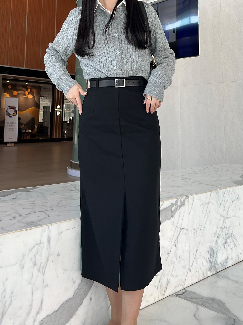 ハイウエストスリットIラインスカート | 詳細画像2