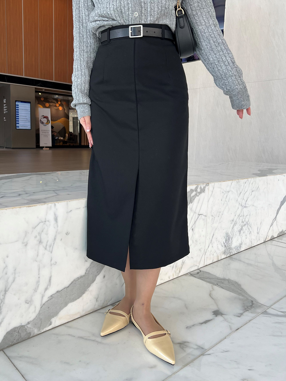 ハイウエストスリットIラインスカート | 詳細画像3