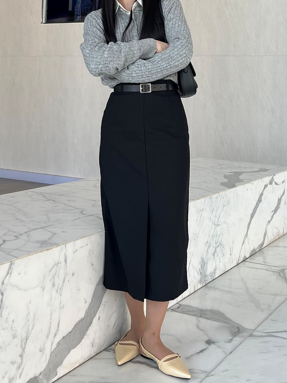 ハイウエストスリットIラインスカート | 詳細画像5