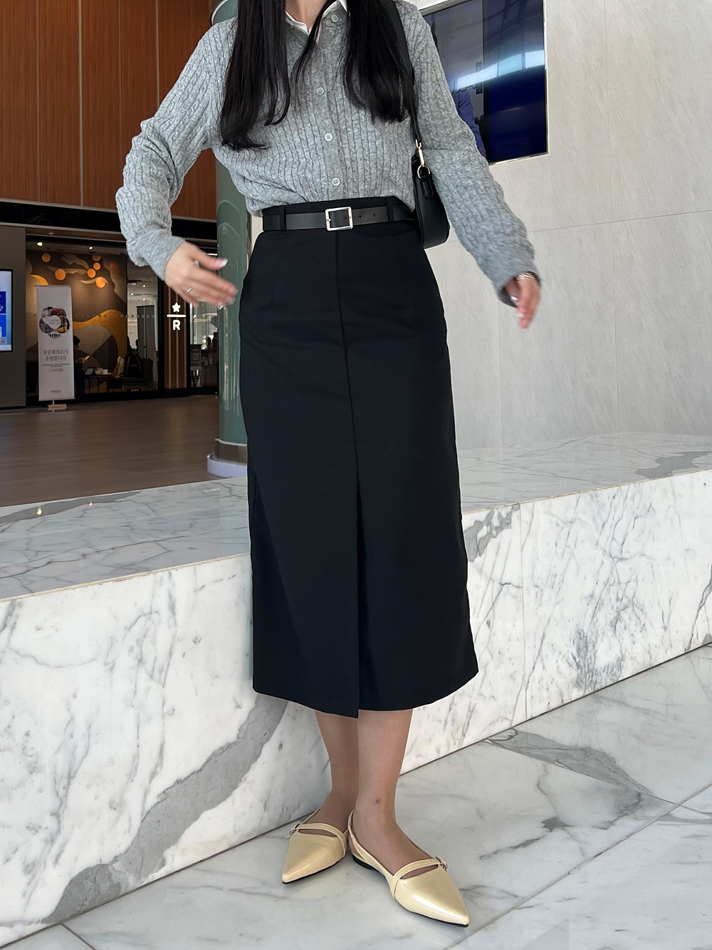 ハイウエストスリットIラインスカート | 詳細画像7