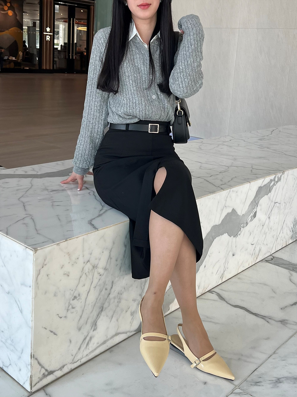 ハイウエストスリットIラインスカート | 詳細画像8