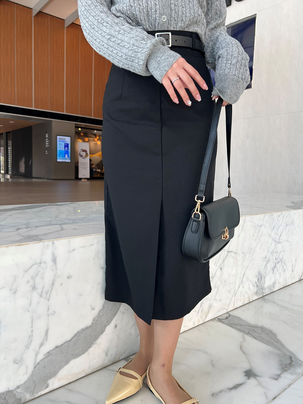 ハイウエストスリットIラインスカート | 詳細画像12