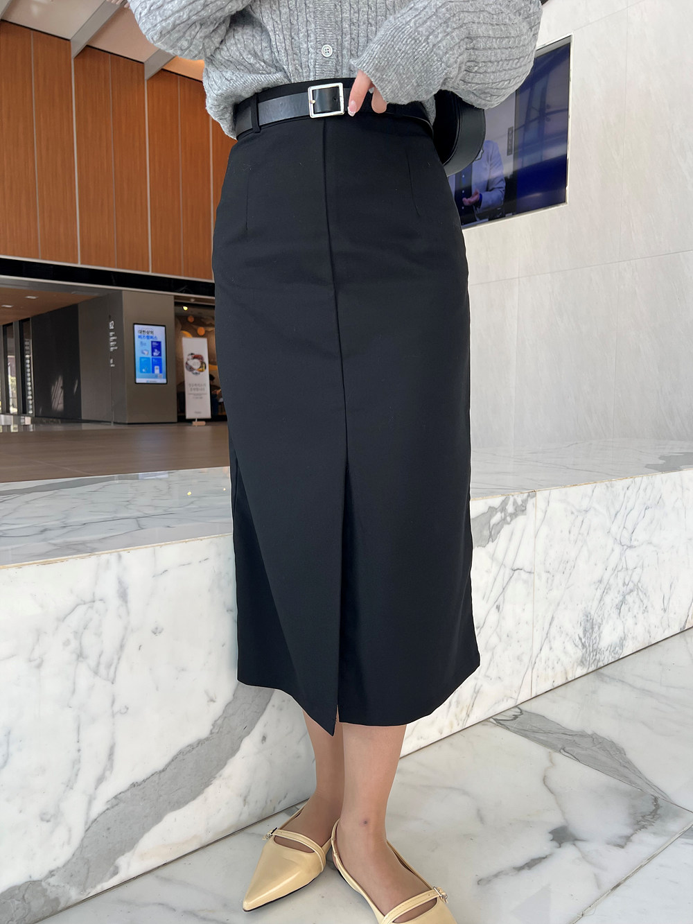 ハイウエストスリットIラインスカート | 詳細画像13