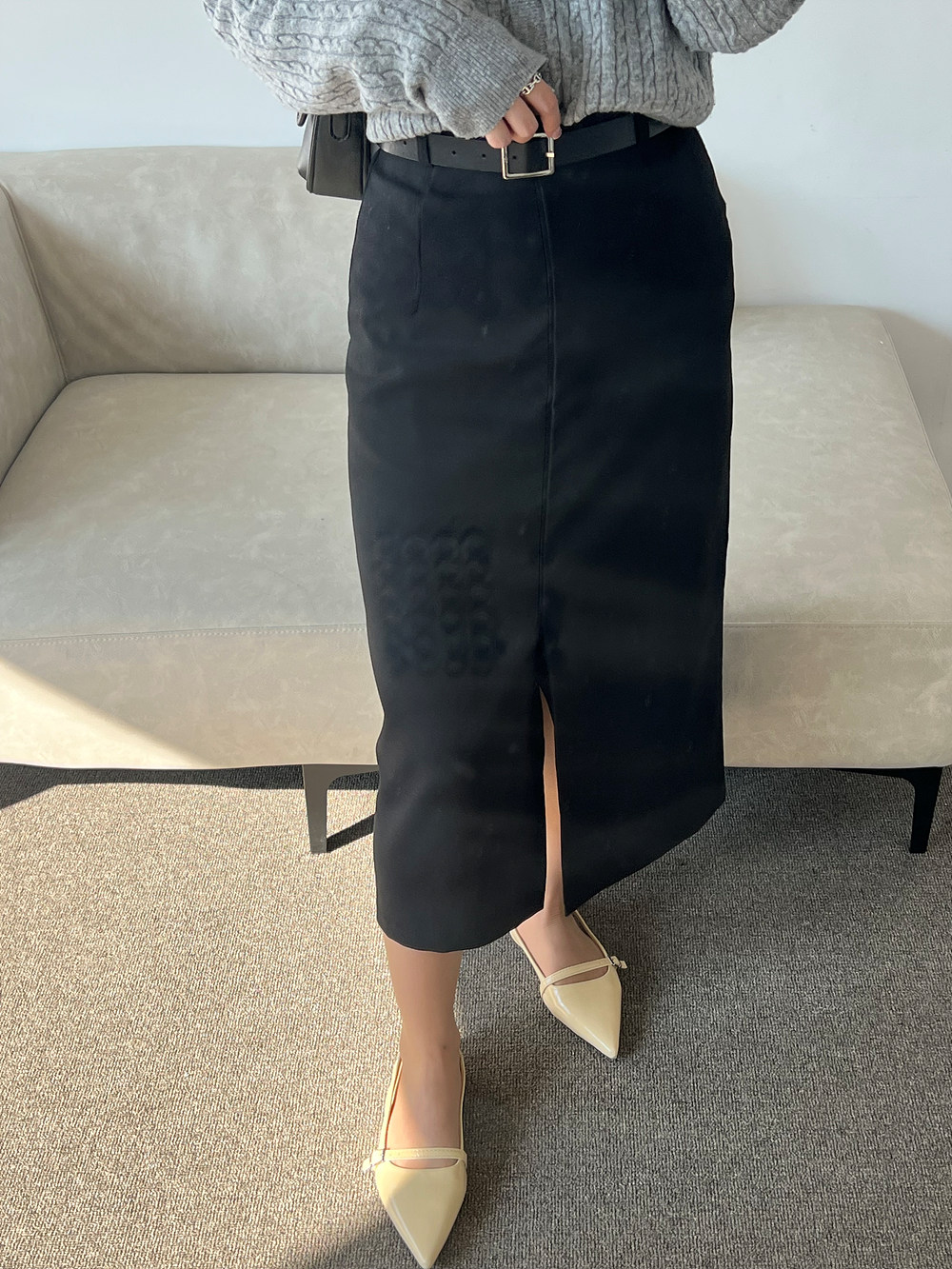 ハイウエストスリットIラインスカート | 詳細画像18