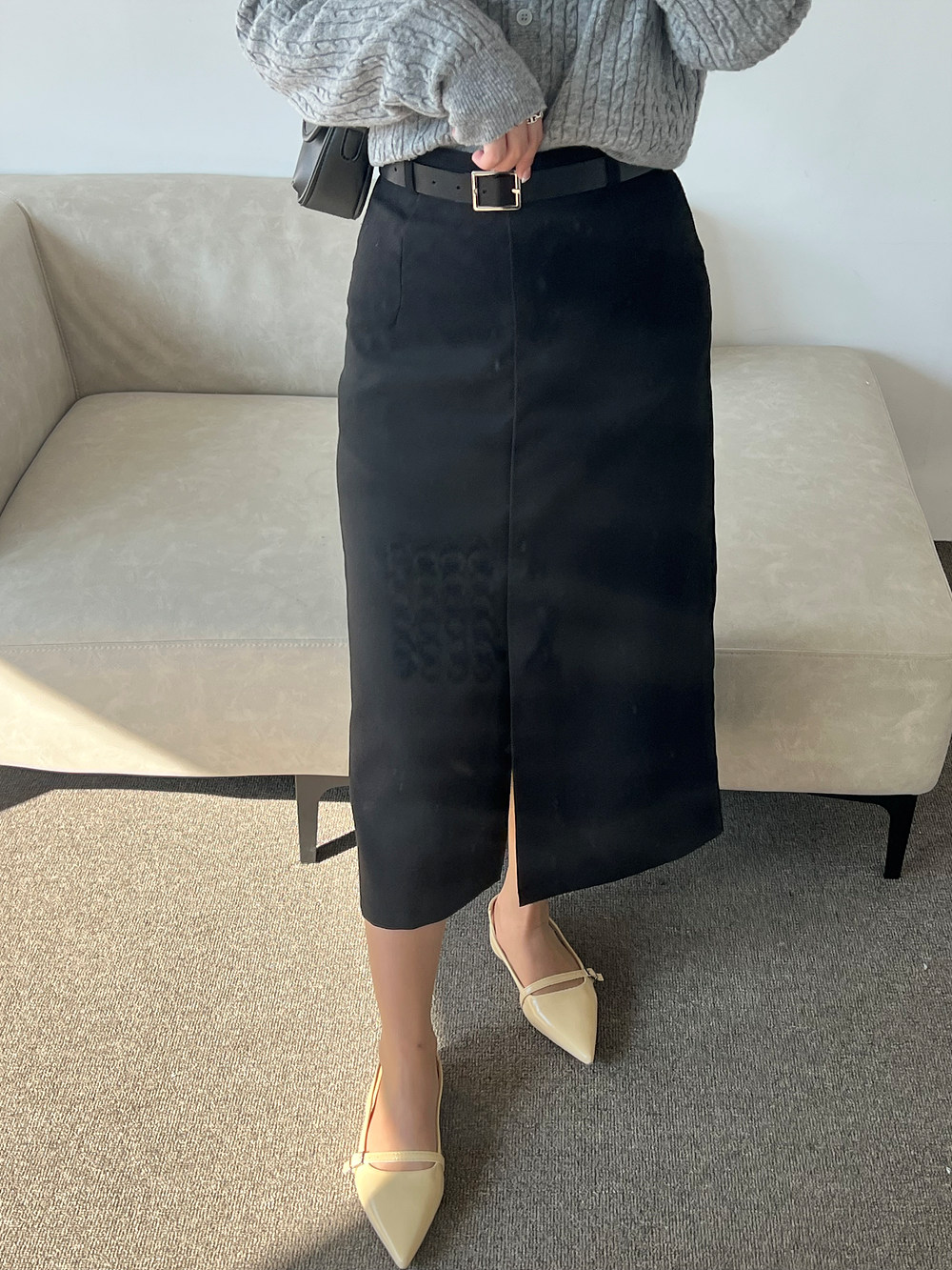 ハイウエストスリットIラインスカート | 詳細画像19