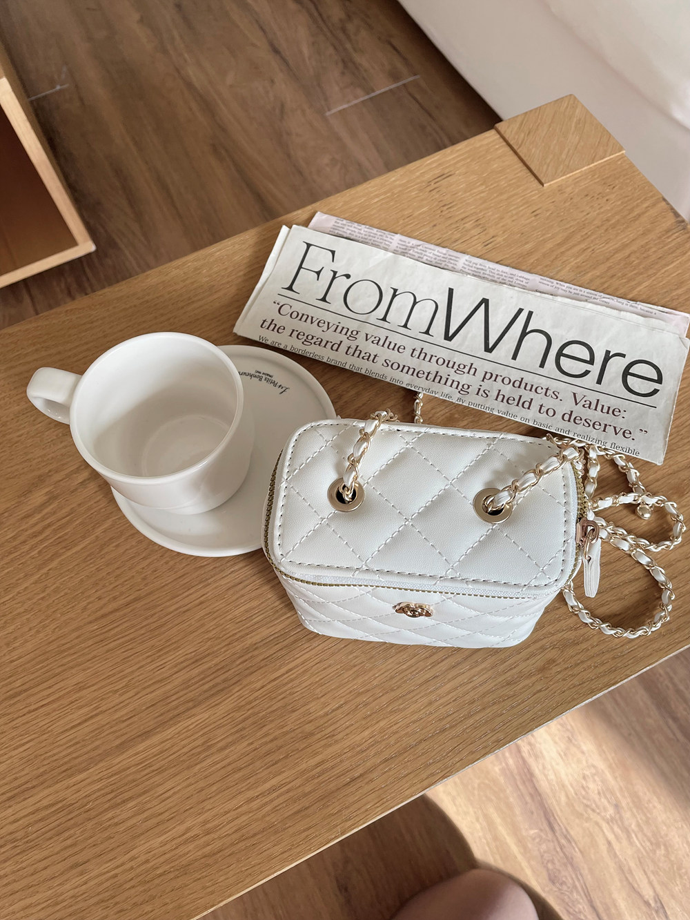 フラワーキルティングバニティバッグ | 詳細画像3