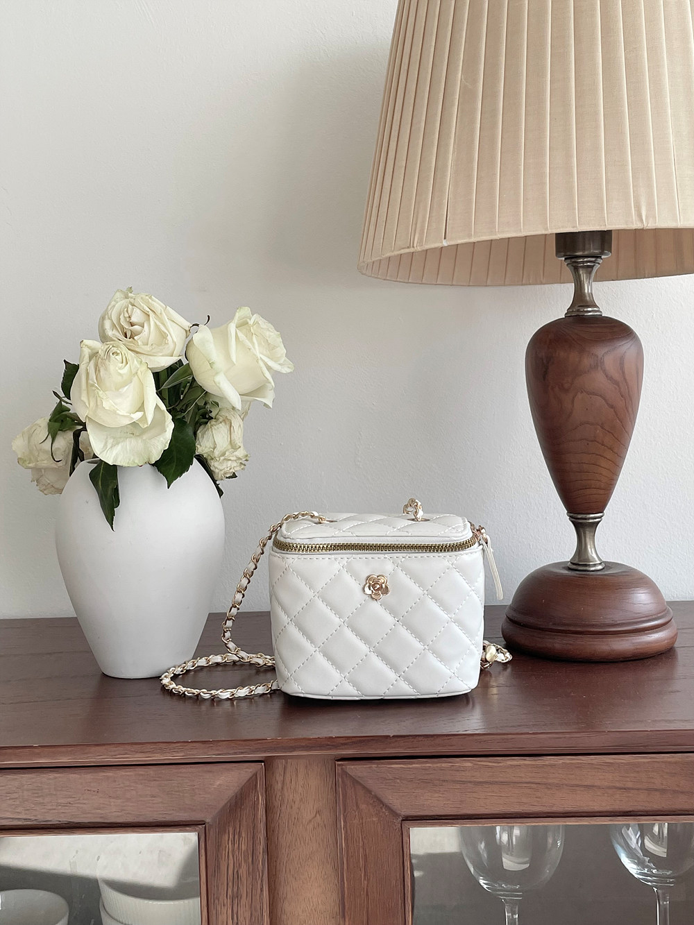 フラワーキルティングバニティバッグ | 詳細画像4