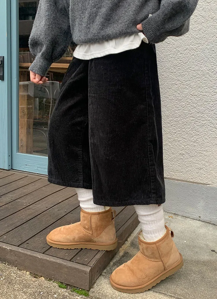 コーデュロイワイドバミューダパンツ | baon | 詳細画像1