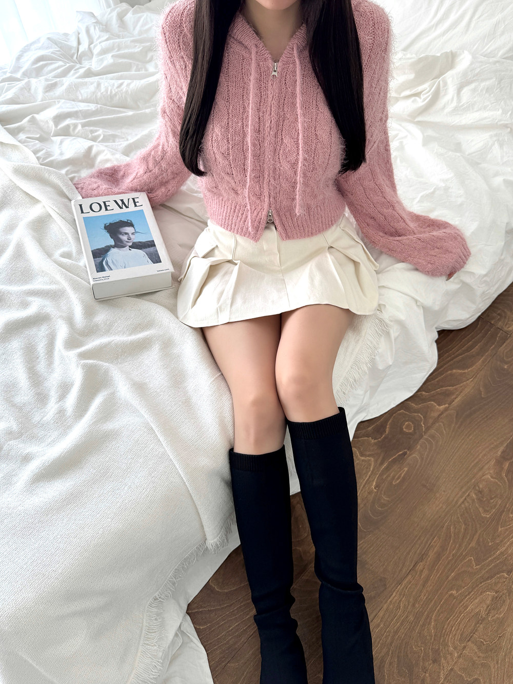 パンツ裏地起毛プリーツカーゴスカート | 詳細画像12