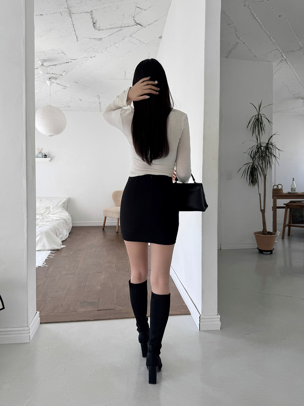 シフォンドレープレイヤード風ホルターTシャツ | 詳細画像6