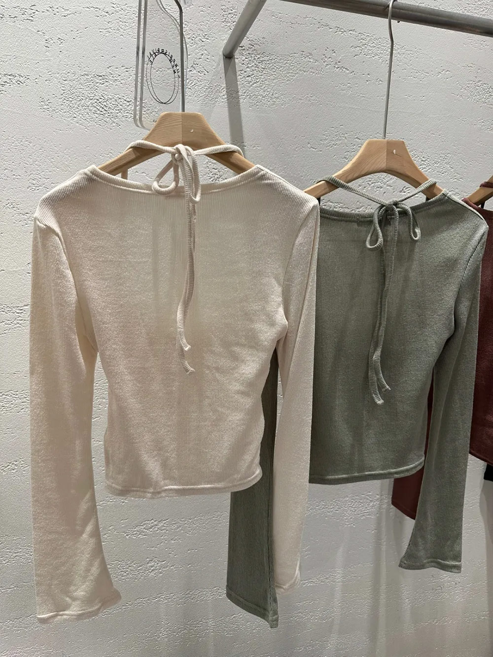 シフォンドレープレイヤード風ホルターTシャツ | 詳細画像16