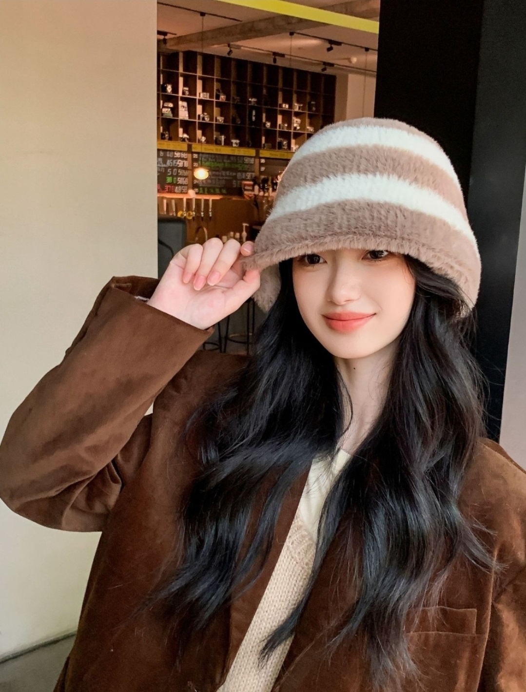 ボーダーエコファーバケットハット | 詳細画像3