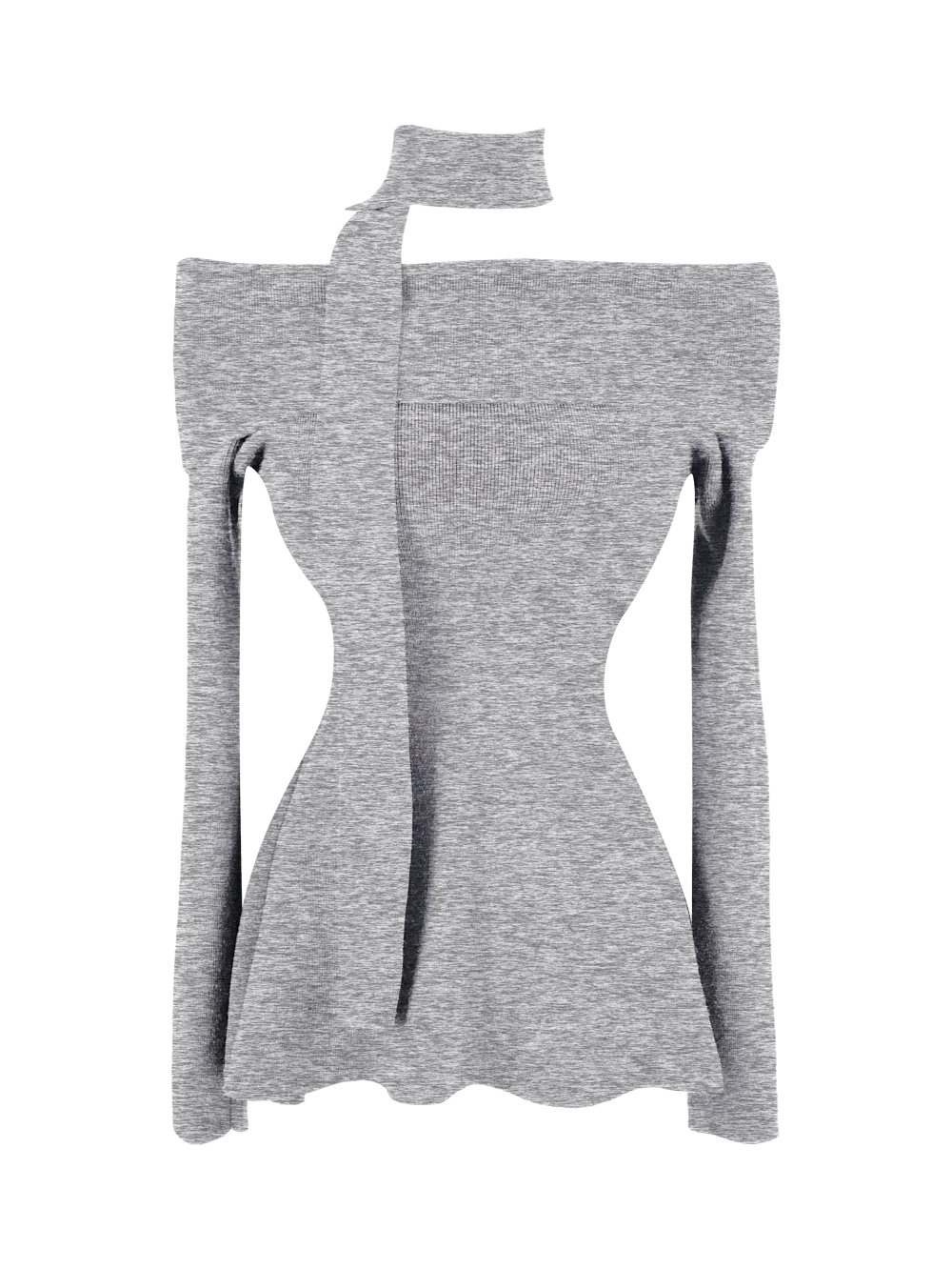 ストラップ付オフショルAラインニット | 詳細画像18