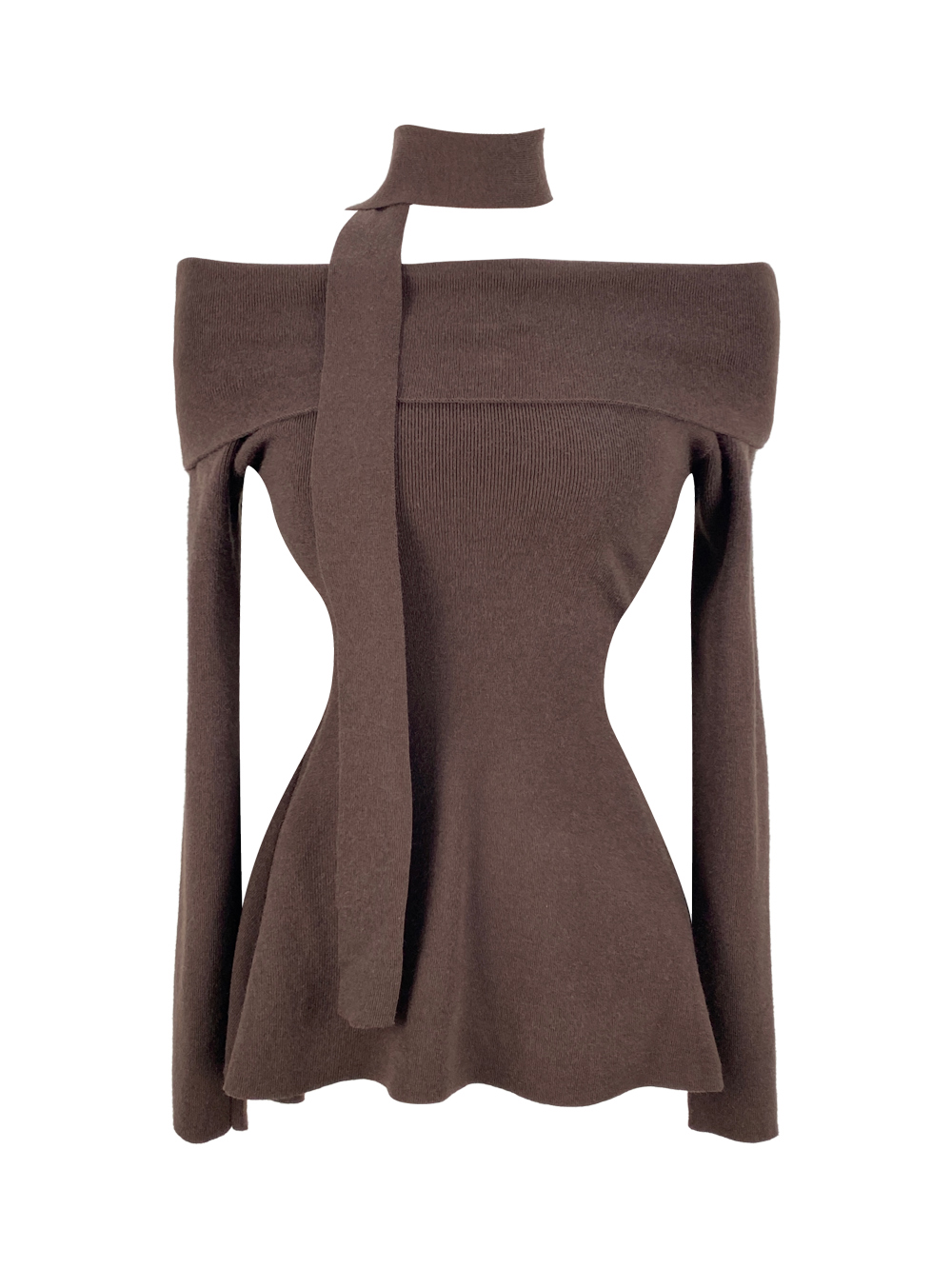 ストラップ付オフショルAラインニット | 詳細画像20