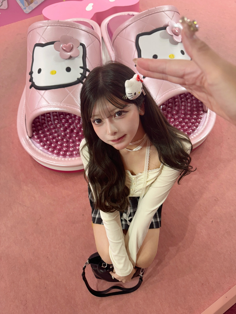 ストラップ付シャーリングスクエアネックTシャツ | 詳細画像4