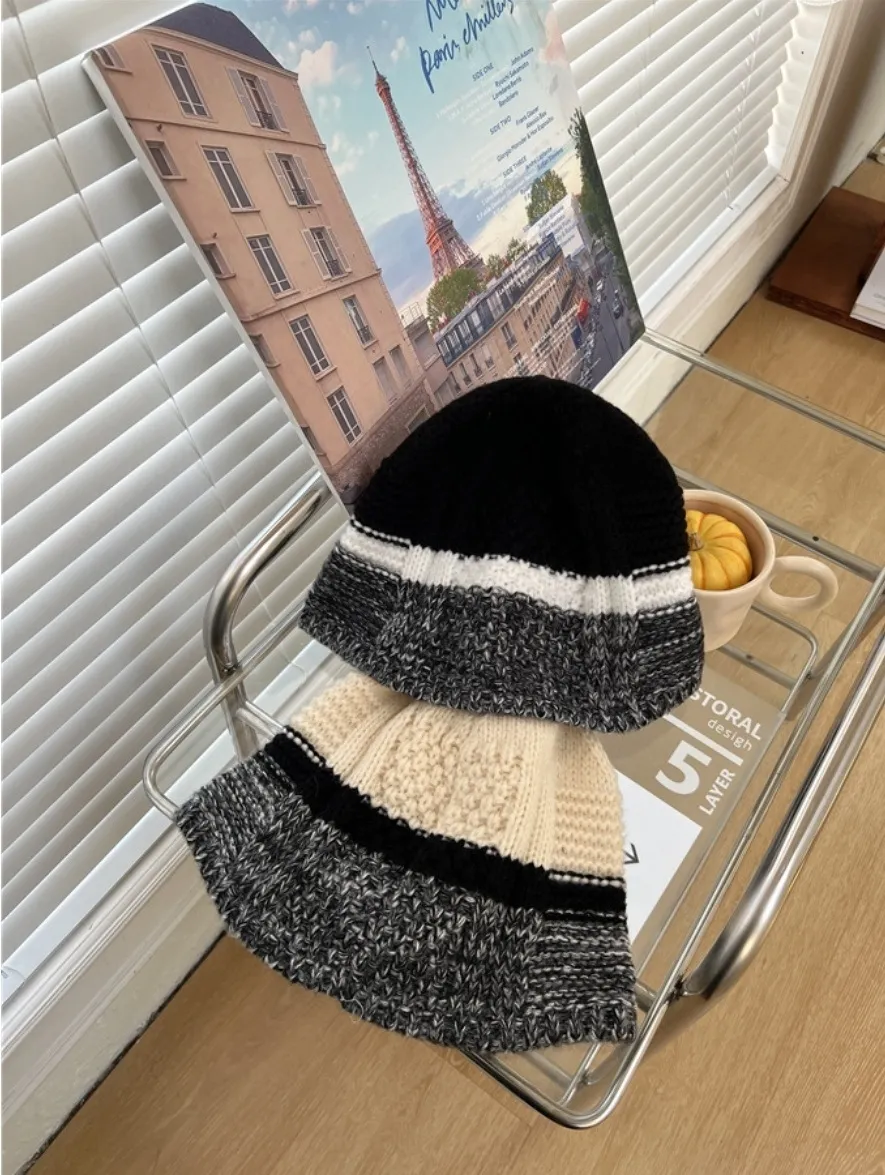 メランジ配色ニットバケットハット | 詳細画像1